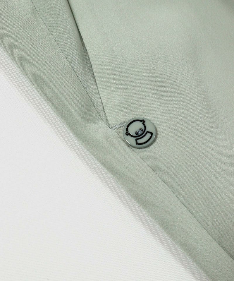 飾りボタンアップ(ライトグリーン)