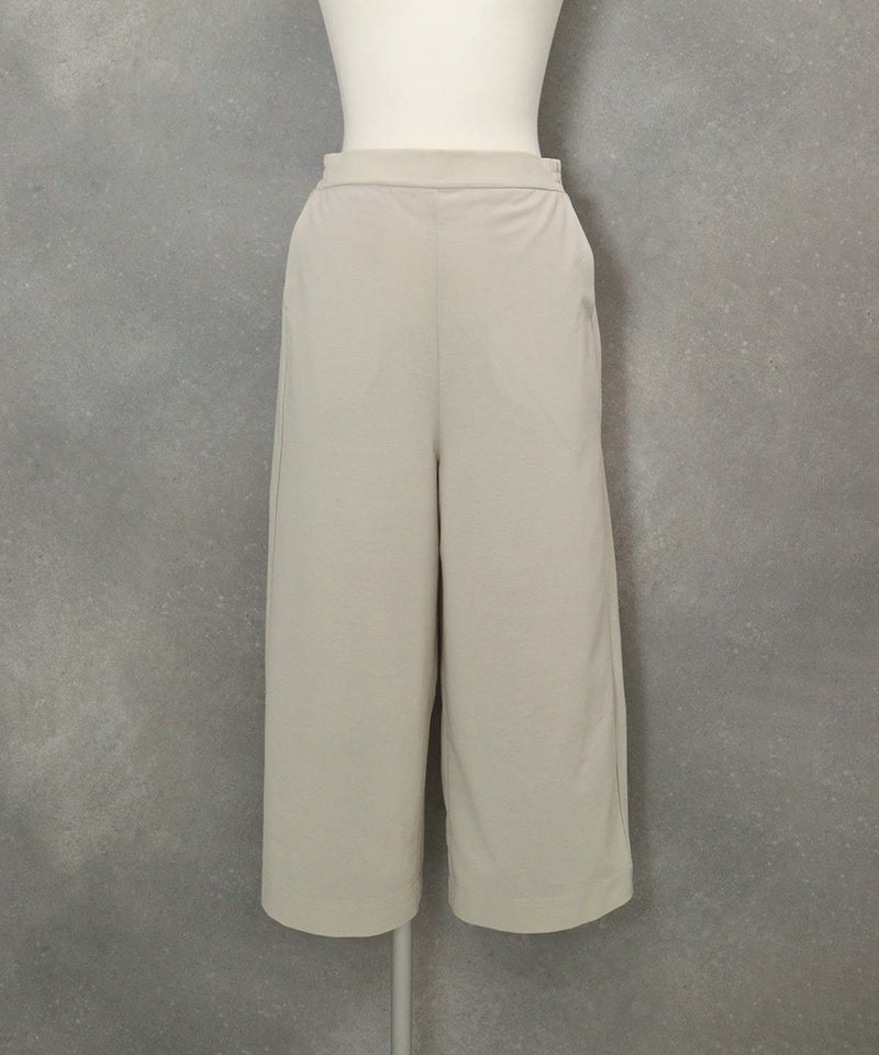 コットン混冷感七分丈パンツ(ベージュ)