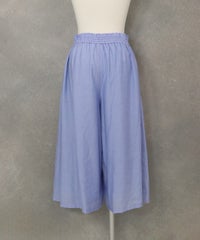 七分丈ワイドパンツ(ライトブルー)後ろ