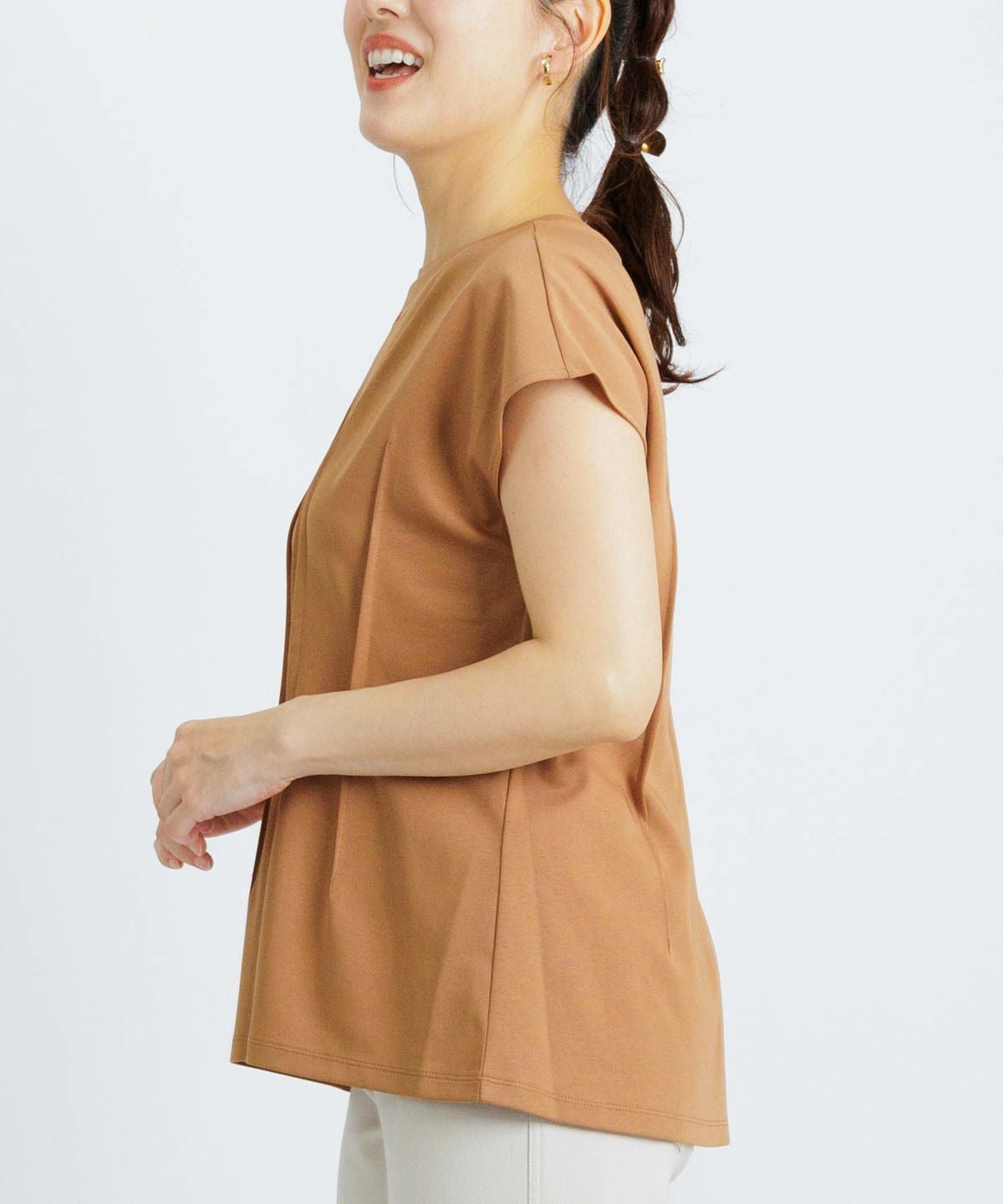 ネックレス風刺繍フレンチTシャツ|スタジオピッコーネ-アウトレット