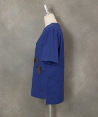 グリッタープリント冷感Ｔシャツ横（ブルー）