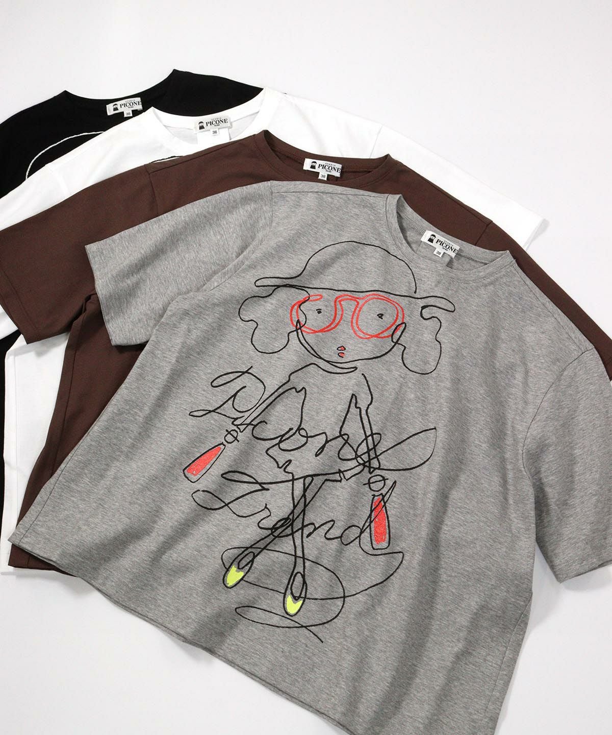 線画イラスト冷感Tシャツ|スタジオピッコーネ - ゴルフウェアや婦人服通販