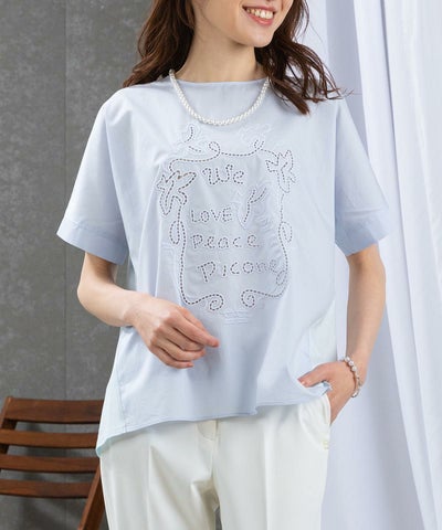 カットワーク刺繍冷感Tシャツ|スタジオピッコーネ - ゴルフウェアや 
