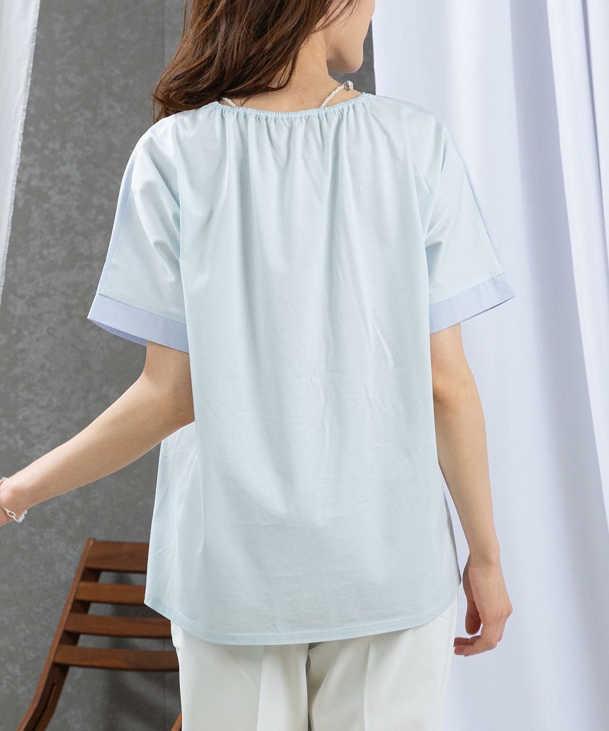 カットワーク刺繍冷感Tシャツ|スタジオピッコーネ - ゴルフウェアや