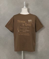 コットン100％冷感プリントＴシャツ(ブラウン)