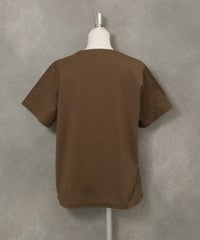 コットン100％冷感プリントＴシャツ(ブラウン)後ろ
