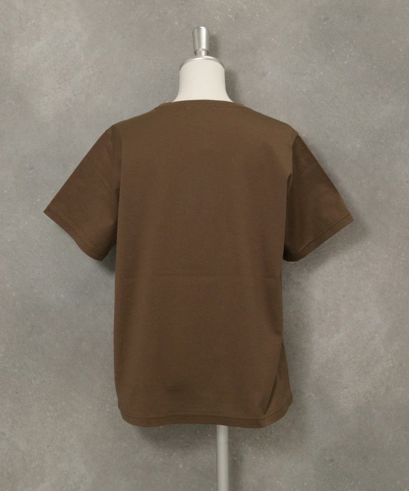 コットン100％冷感プリントＴシャツ(ブラウン)後ろ