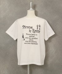 コットン100％冷感プリントＴシャツ(ホワイト×ブラック)