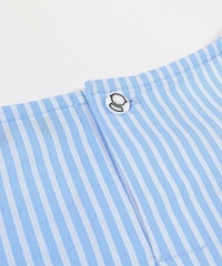 首元後ろボタンアップ(ブルー)