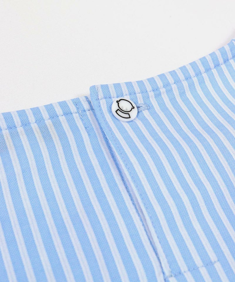 首元後ろボタンアップ(ブルー)