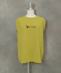 ボックス型ノースリトップス(イエロー)