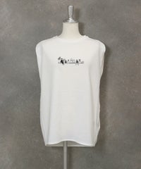 ボックス型ノースリトップス(ホワイト)