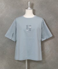 スパンコールピコUV冷感Ｔシャツ(ライトブルー)