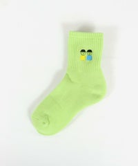 ピコ刺繍ソックス（ライトグリーン）