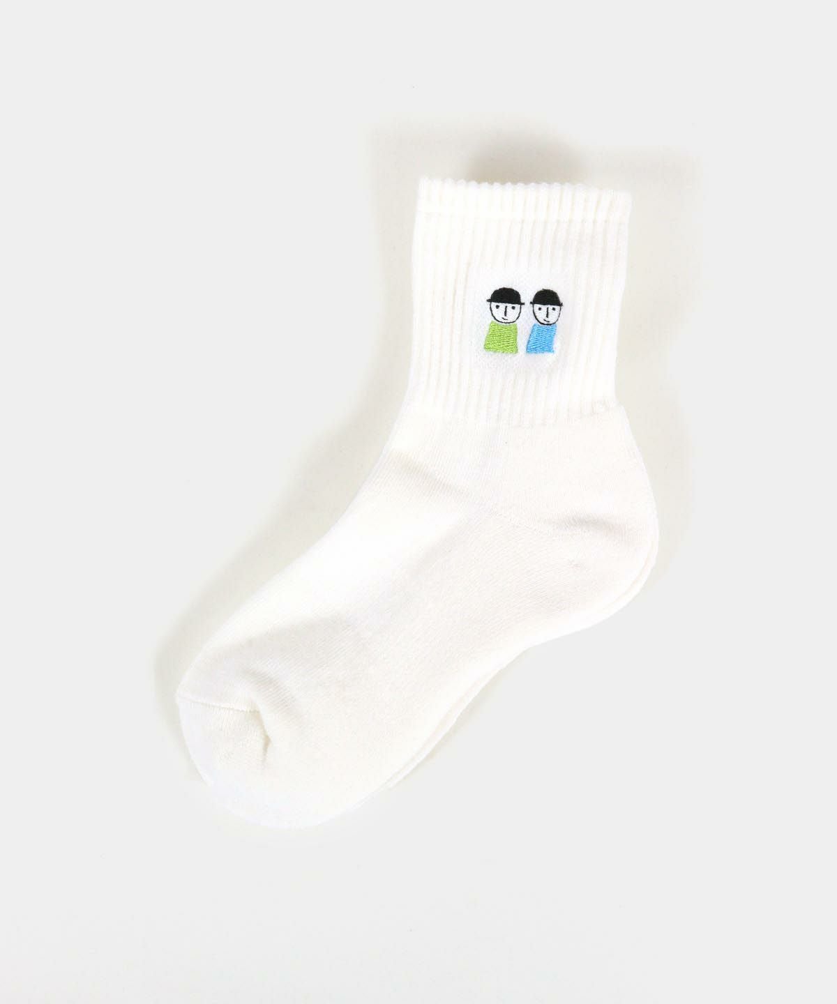 ピコ刺繍ソックス（ホワイト）