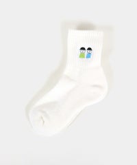 ピコ刺繍ソックス（ホワイト）