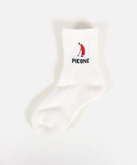 ゴルフピコ刺繍ソックス（ホワイト）