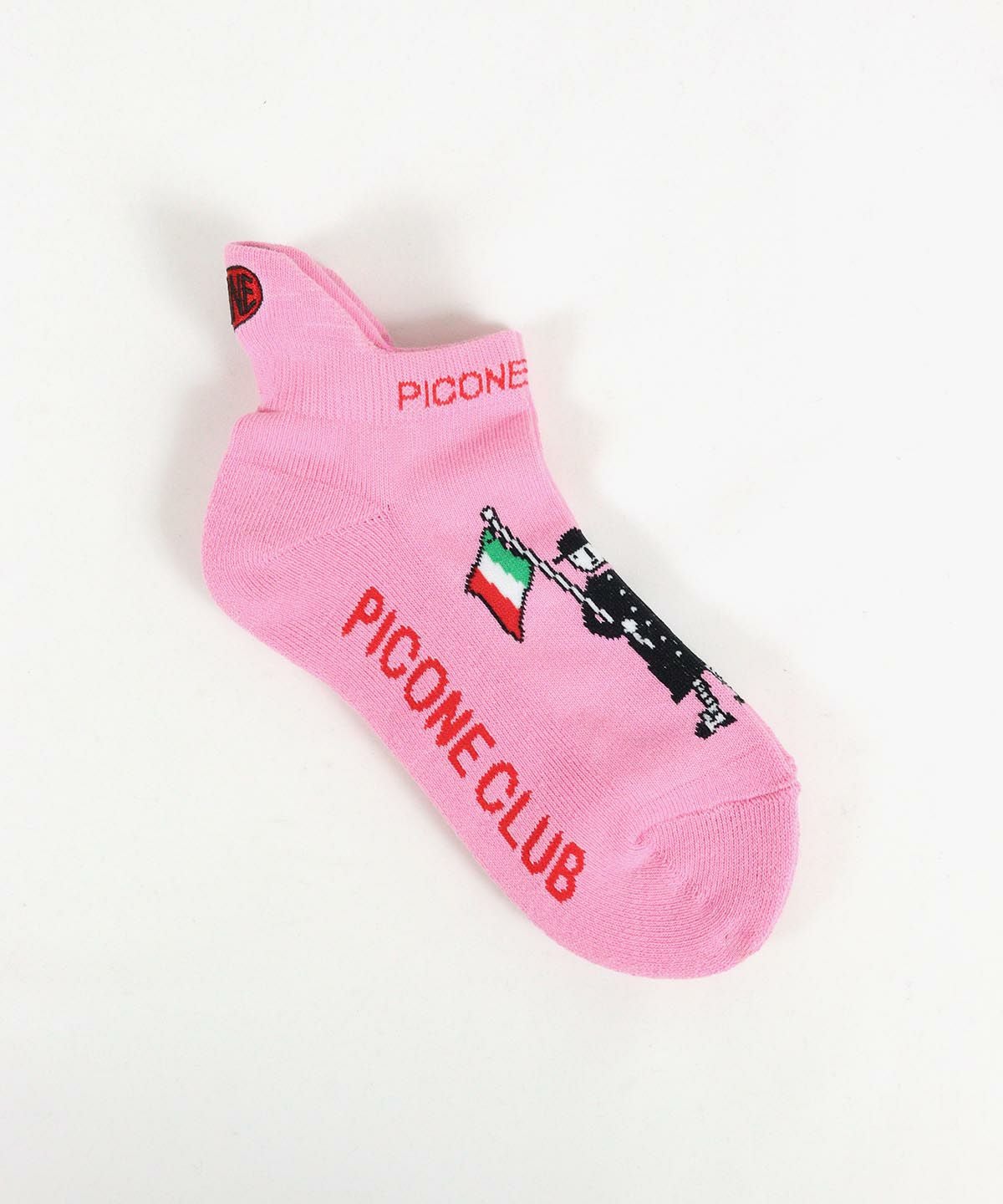 ピコ柄くるぶしソックス（ピンク）