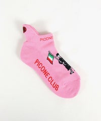 ピコ柄くるぶしソックス（ピンク）