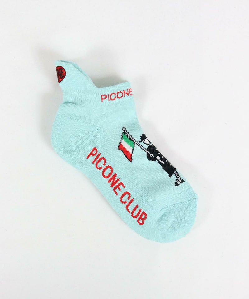 ピコ柄くるぶしソックス（ライトプルー）