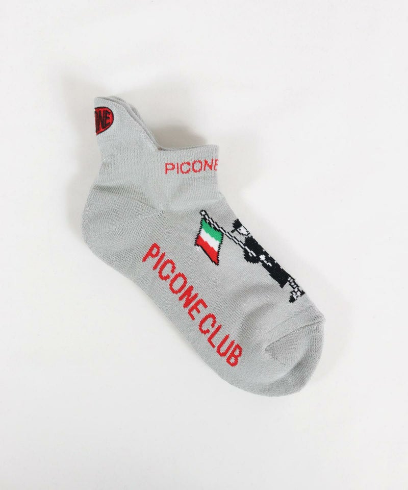 ピコ柄くるぶしソックス（ライトグレー）