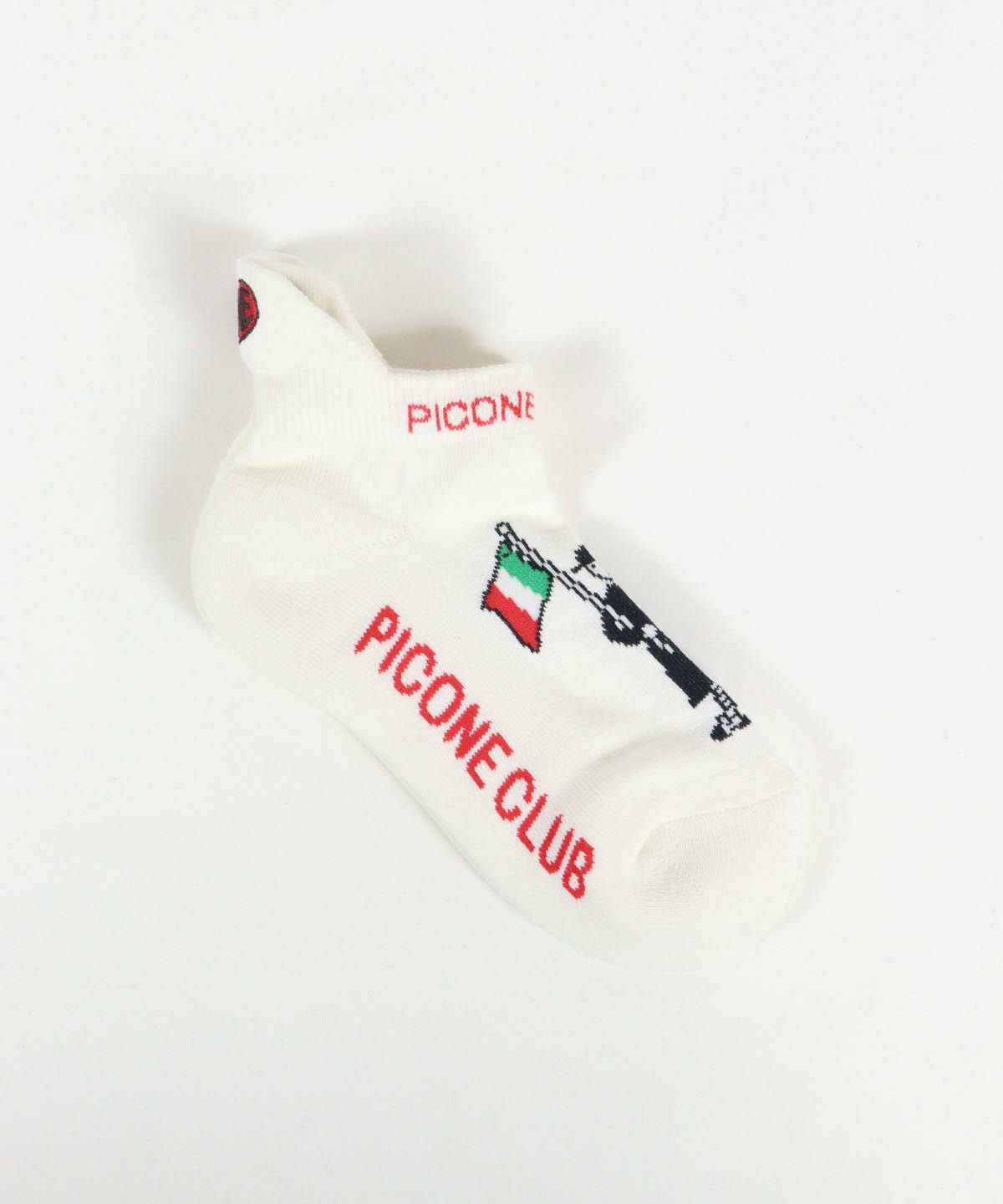 ピコ柄くるぶしソックス（ホワイト）