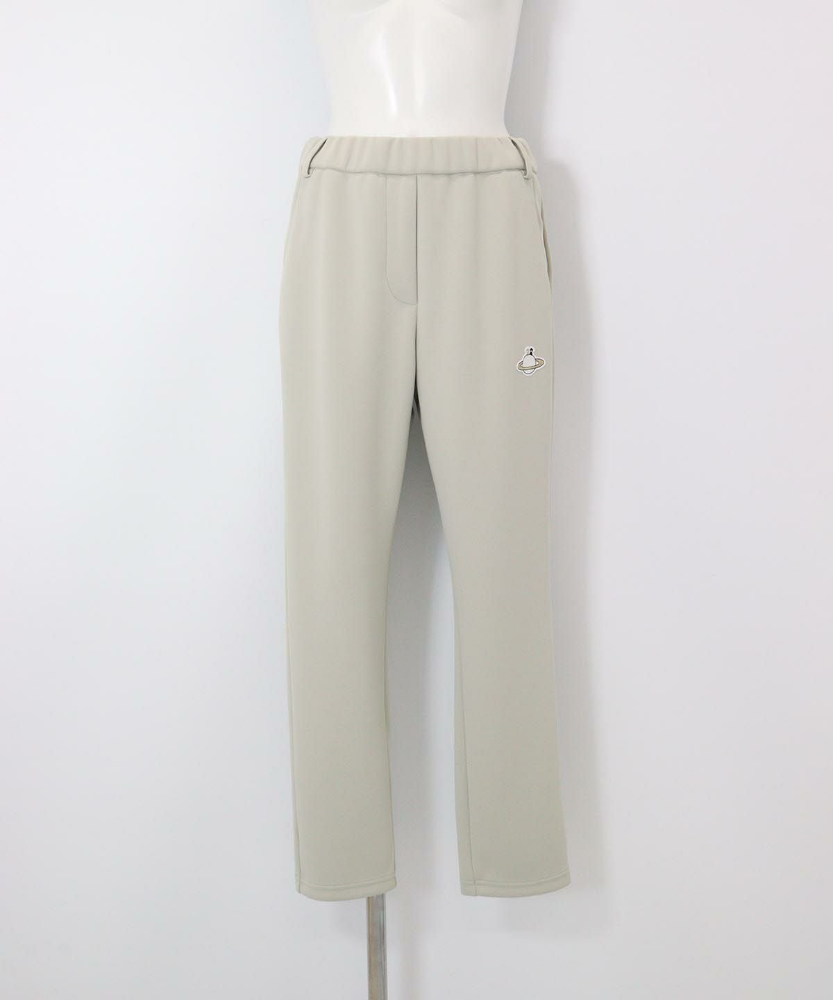 UVベーシックテーパードパンツ(ライトグレー)前