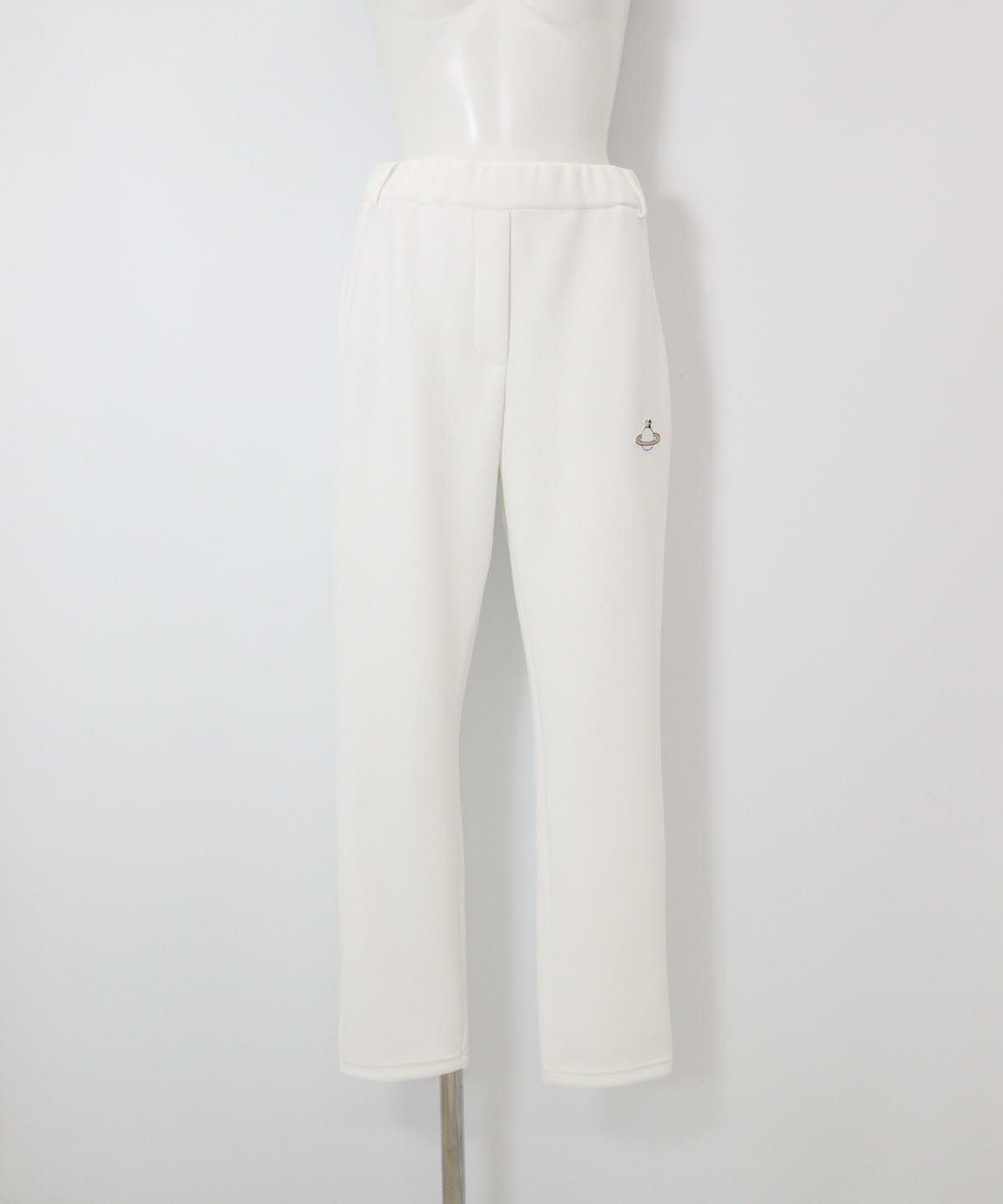 UVベーシックテーパードパンツ(ホワイト)前