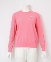 コットン混ニットプルオーバー（ピンク）