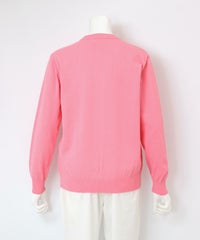 コットン混ニットプルオーバー後（ピンク）