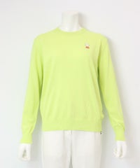 コットン混ニットプルオーバー（イエロー）