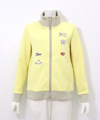 ワッペン付ジップブルゾン（イエロー）