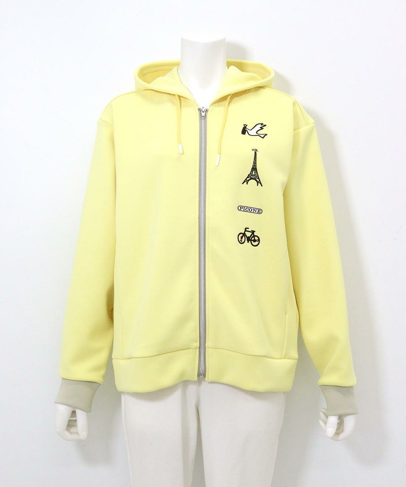 刺繍ワッペンジップパーカー（イエロー）