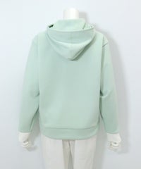 刺繍ワッペンジップパーカー 後ろ（ライトグリーン）