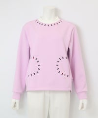 ピコ刺繍ダンボールプルオーバー（ピンク）