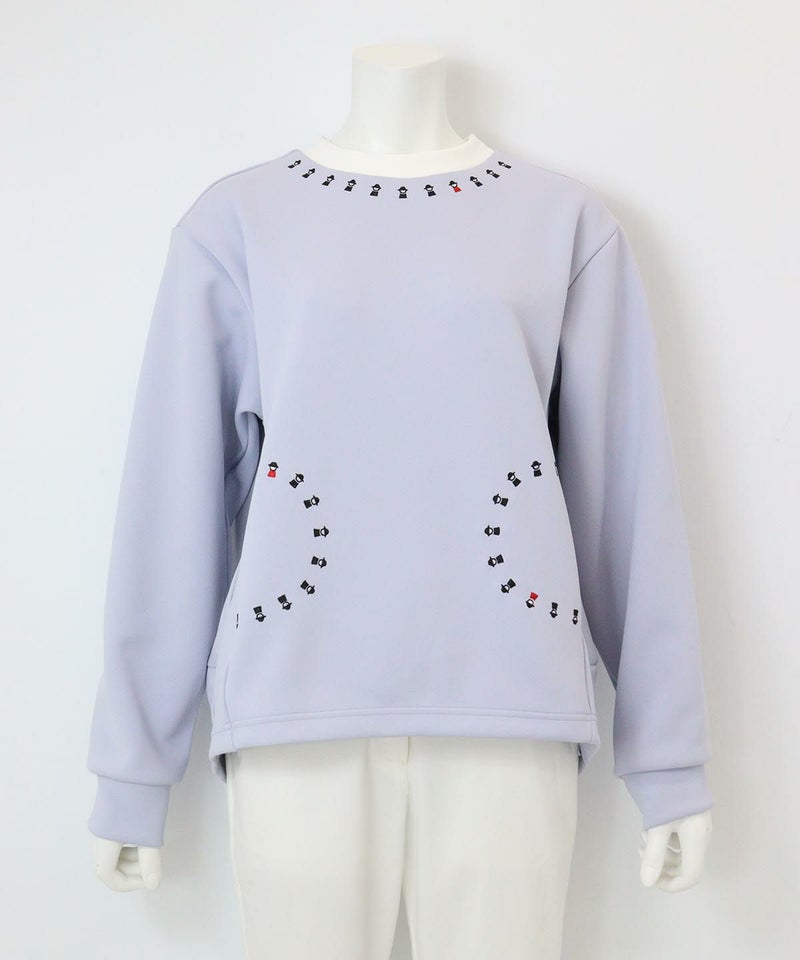 ピコ刺繍ダンボールプルオーバー（ライトブルー）