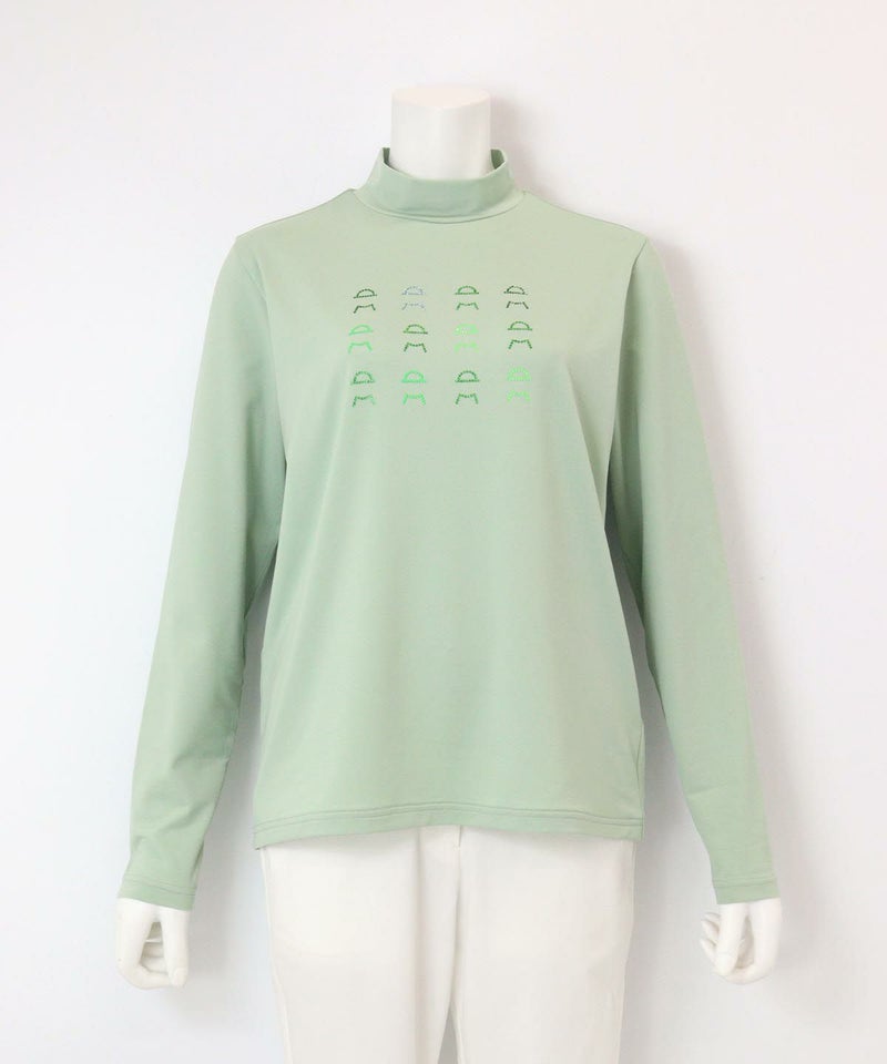 ピコ柄ストーンプルオーバー 後ろ（ライトグリーン）