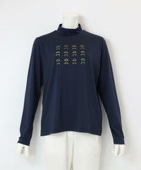 ピコ柄ストーンプルオーバー 後ろ（ネイビー）