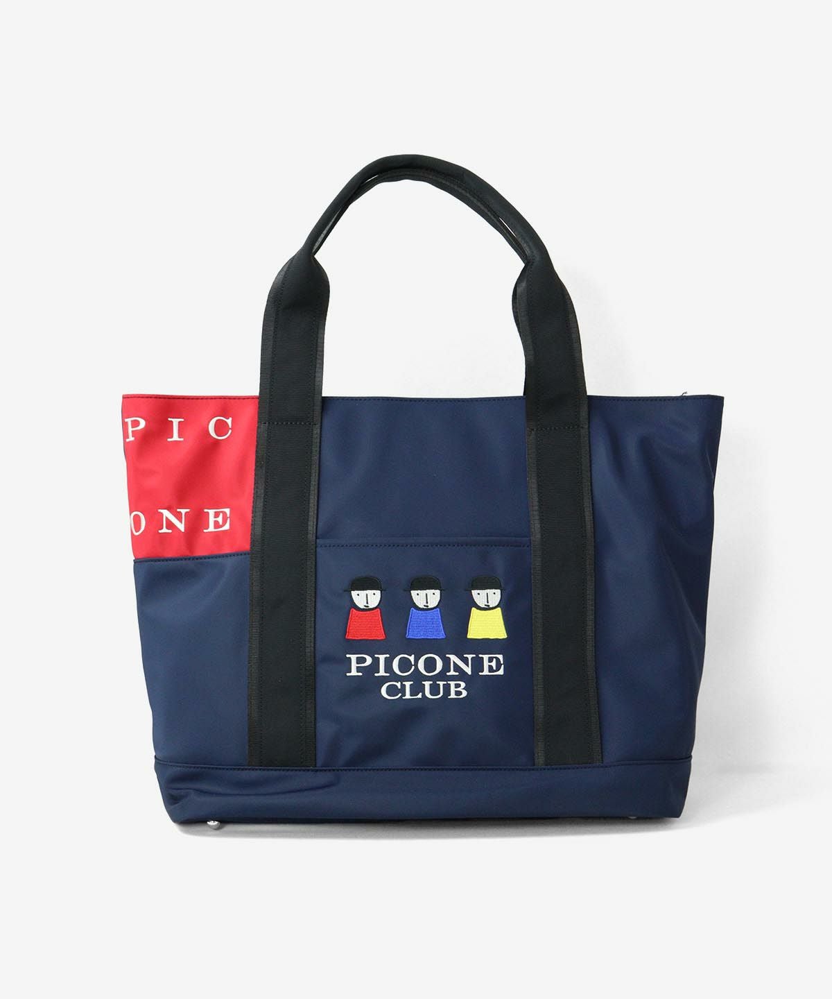 配色ボストンバッグ（ネイビー）