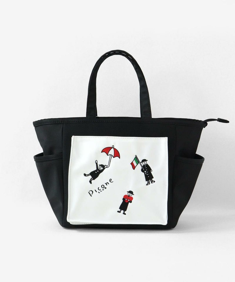 ピコ刺繍カートバッグ（ブラック）