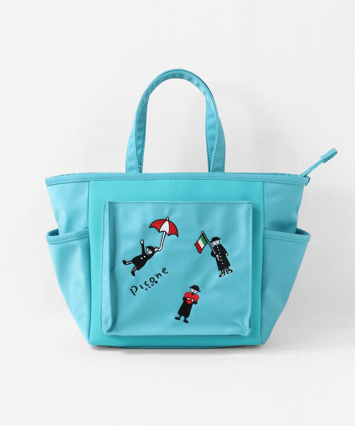 ピコ刺繍カートバッグ（ブルー）