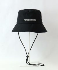 刺繍バケットハット ロゴ面（ブラック）