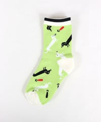 DOG柄ソックス(ライトグリーン)