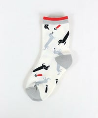 DOG柄ソックス(ホワイト)