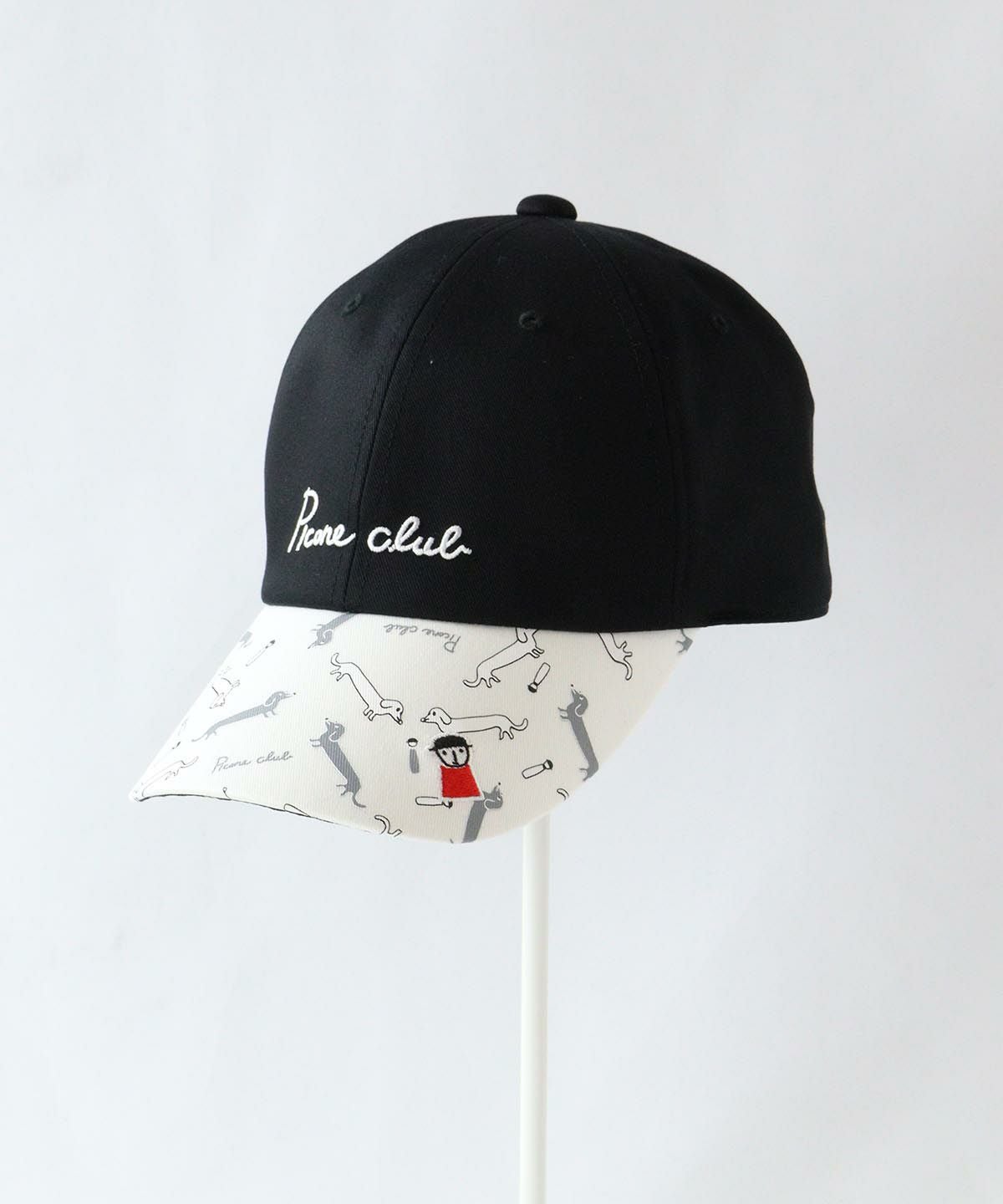 DOG柄キャップ（ブラック）