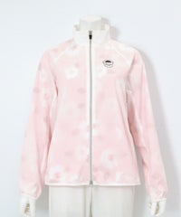 花柄透けブルゾン（ホワイト×レッド）