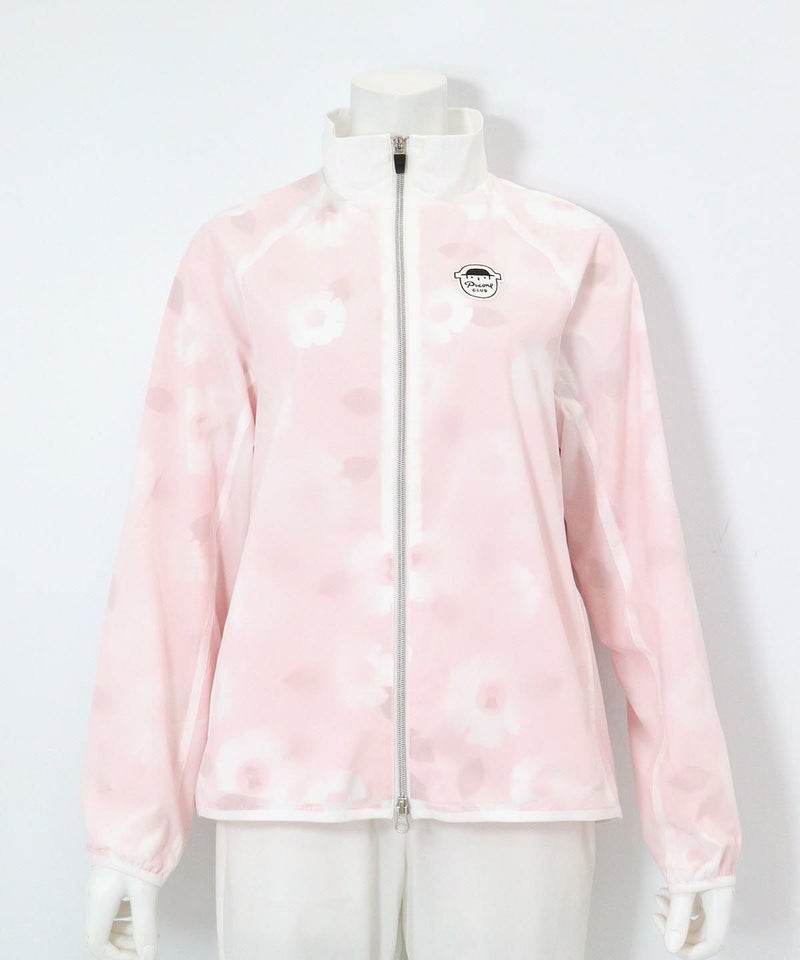 花柄透けブルゾン（ホワイト×レッド）