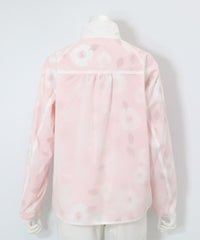 花柄透けブルゾン（ホワイト×レッド）