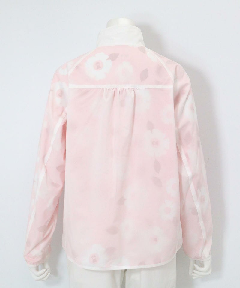 花柄透けブルゾン（ホワイト×レッド）