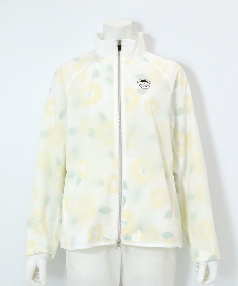 花柄透けブルゾン（ホワイト×イエロー）